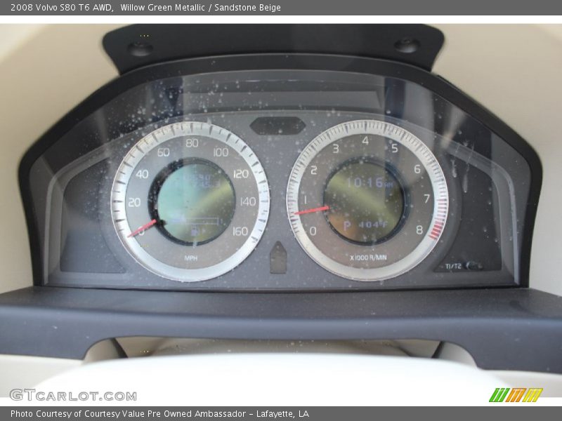 Willow Green Metallic / Sandstone Beige 2008 Volvo S80 T6 AWD