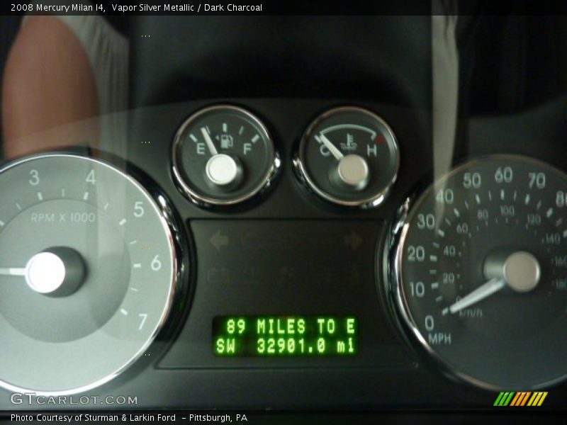 Vapor Silver Metallic / Dark Charcoal 2008 Mercury Milan I4
