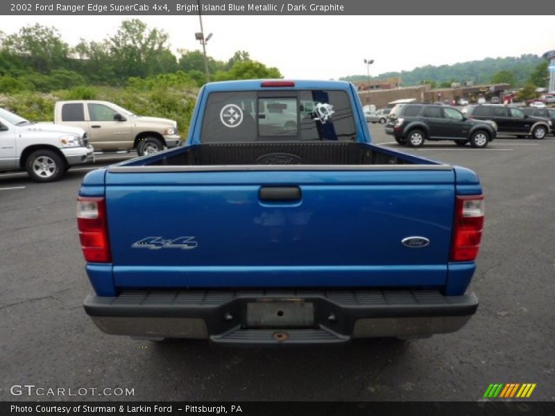 Bright Island Blue Metallic / Dark Graphite 2002 Ford Ranger Edge SuperCab 4x4