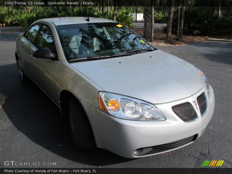 Quicksilver Metallic / Ebony 2009 Pontiac G6 Sedan