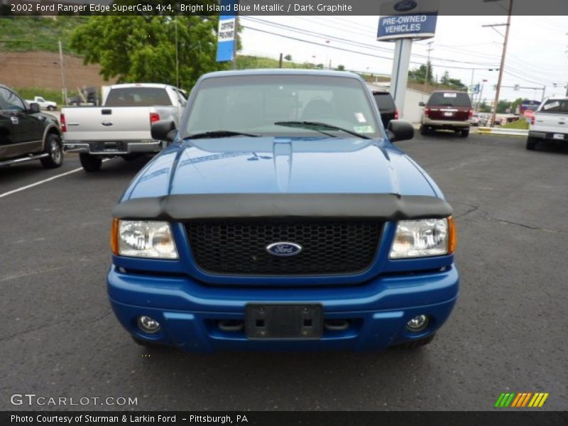 Bright Island Blue Metallic / Dark Graphite 2002 Ford Ranger Edge SuperCab 4x4