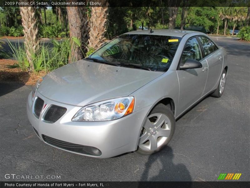 Quicksilver Metallic / Ebony 2009 Pontiac G6 Sedan