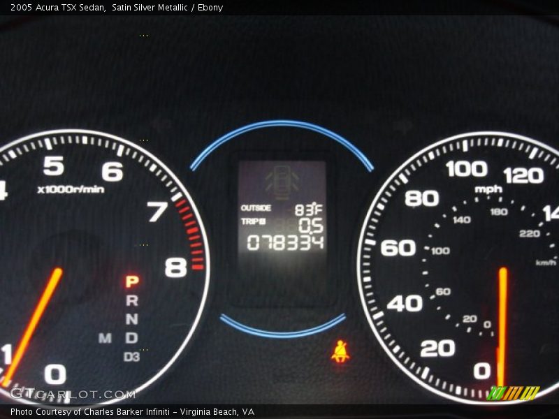 Satin Silver Metallic / Ebony 2005 Acura TSX Sedan