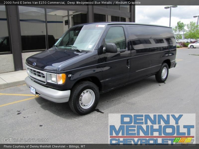 Deep Wedgewood Blue Metallic / Medium Graphite 2000 Ford E Series Van E150 Commercial