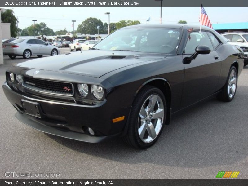Brilliant Black Crystal Pearl / Dark Slate Gray 2010 Dodge Challenger R/T
