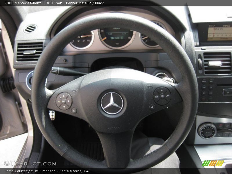 Pewter Metallic / Black 2008 Mercedes-Benz C 300 Sport