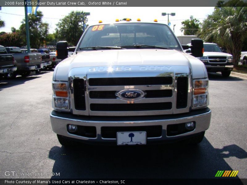 Oxford White / Camel 2008 Ford F250 Super Duty Lariat Crew Cab