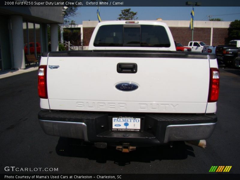 Oxford White / Camel 2008 Ford F250 Super Duty Lariat Crew Cab