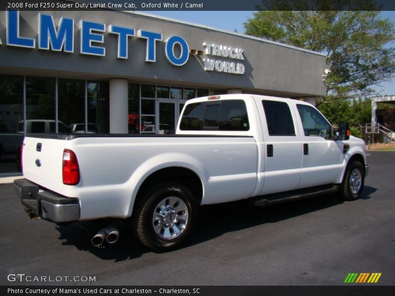 Oxford White / Camel 2008 Ford F250 Super Duty Lariat Crew Cab