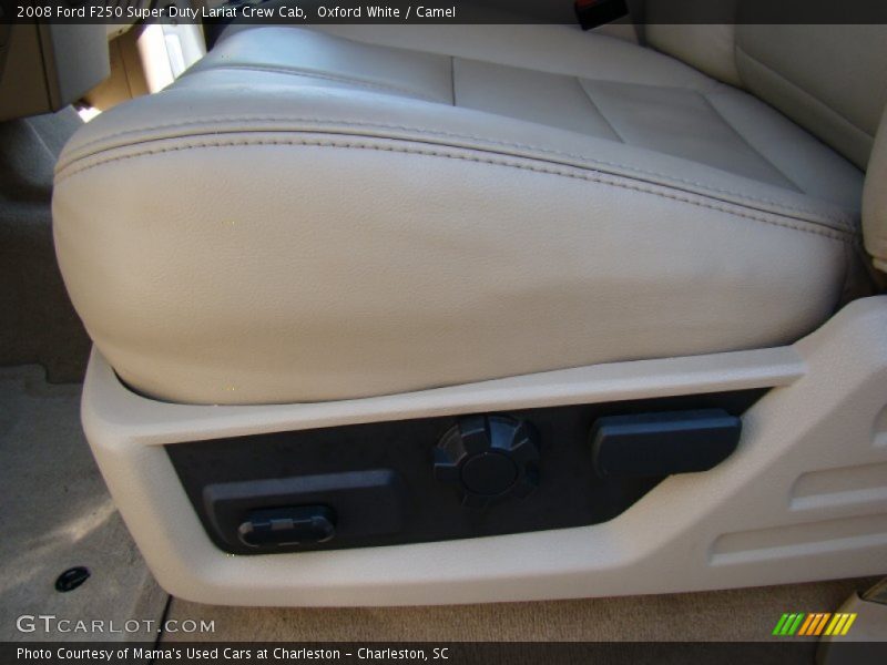 Oxford White / Camel 2008 Ford F250 Super Duty Lariat Crew Cab