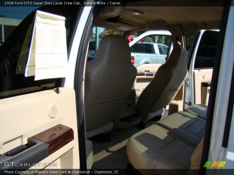 Oxford White / Camel 2008 Ford F250 Super Duty Lariat Crew Cab