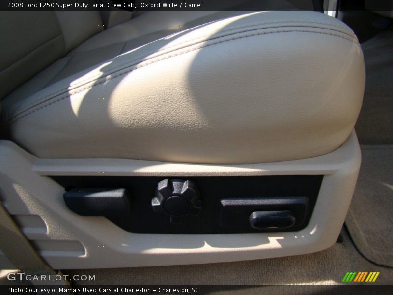Oxford White / Camel 2008 Ford F250 Super Duty Lariat Crew Cab
