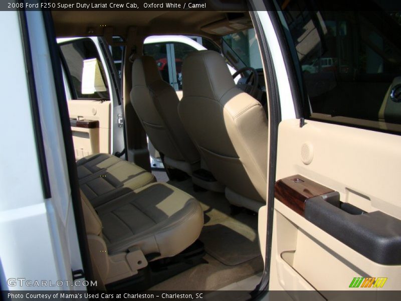 Oxford White / Camel 2008 Ford F250 Super Duty Lariat Crew Cab