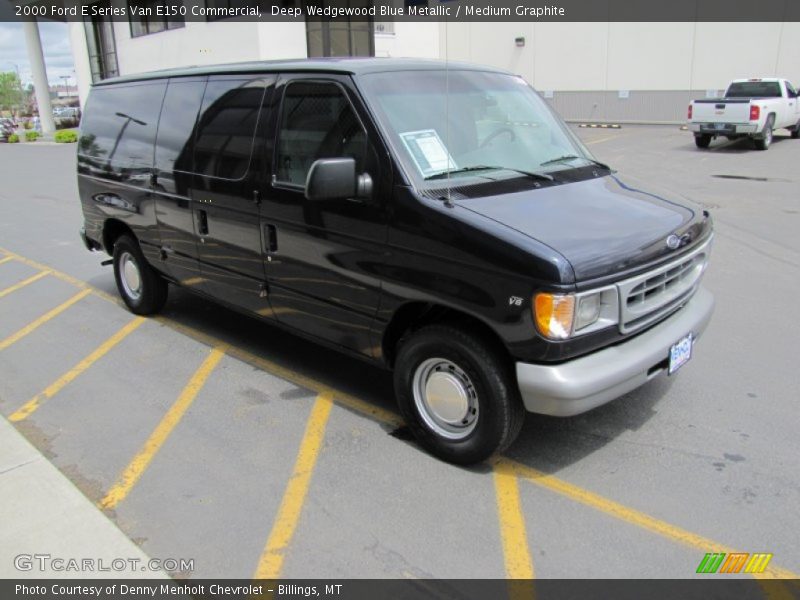 Deep Wedgewood Blue Metallic / Medium Graphite 2000 Ford E Series Van E150 Commercial