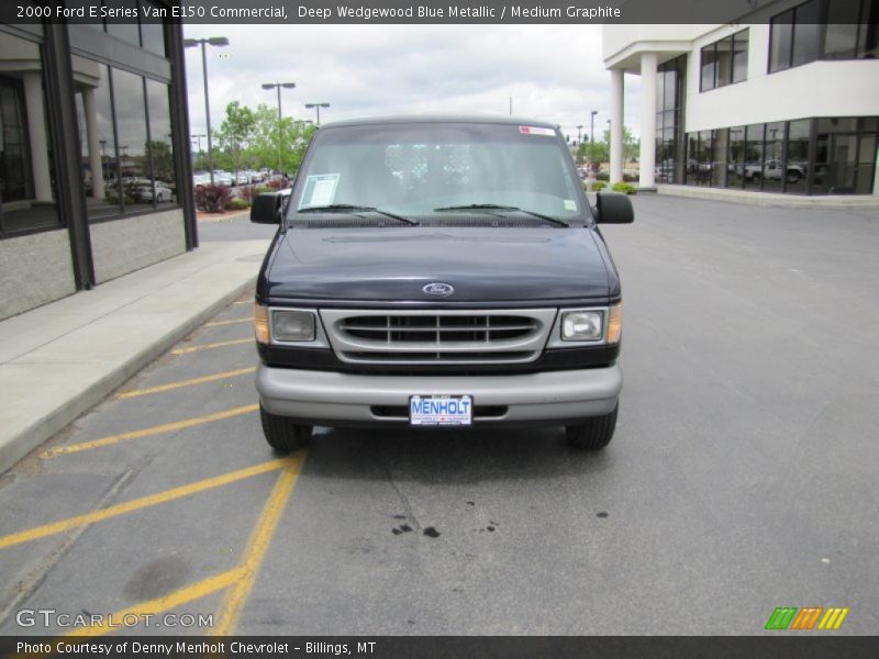 Deep Wedgewood Blue Metallic / Medium Graphite 2000 Ford E Series Van E150 Commercial