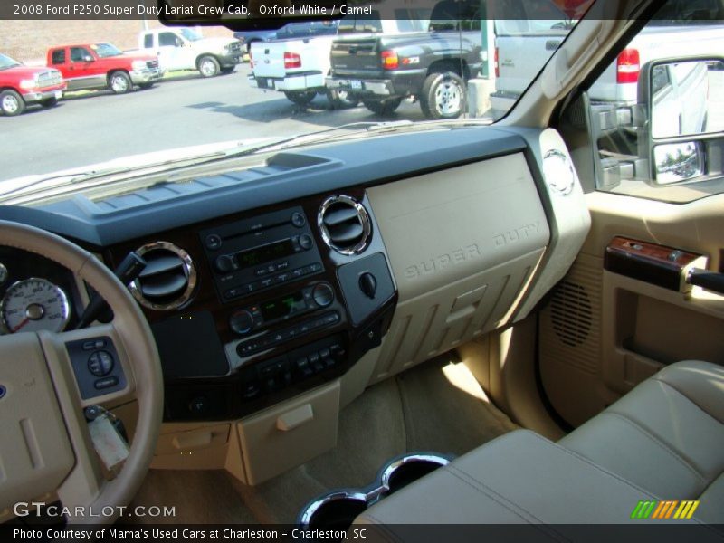 Oxford White / Camel 2008 Ford F250 Super Duty Lariat Crew Cab