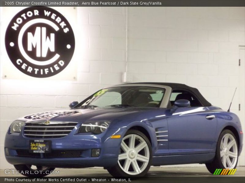 Aero Blue Pearlcoat / Dark Slate Grey/Vanilla 2005 Chrysler Crossfire Limited Roadster