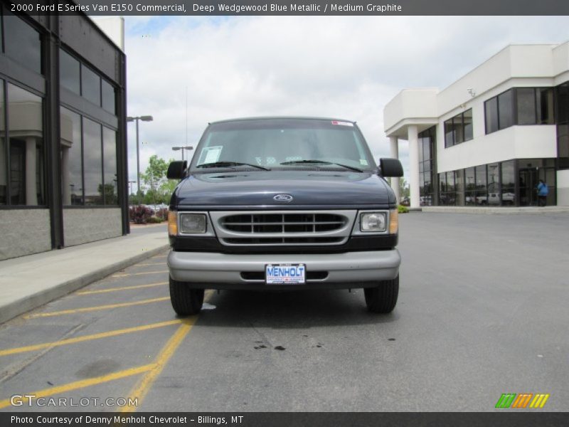 Deep Wedgewood Blue Metallic / Medium Graphite 2000 Ford E Series Van E150 Commercial