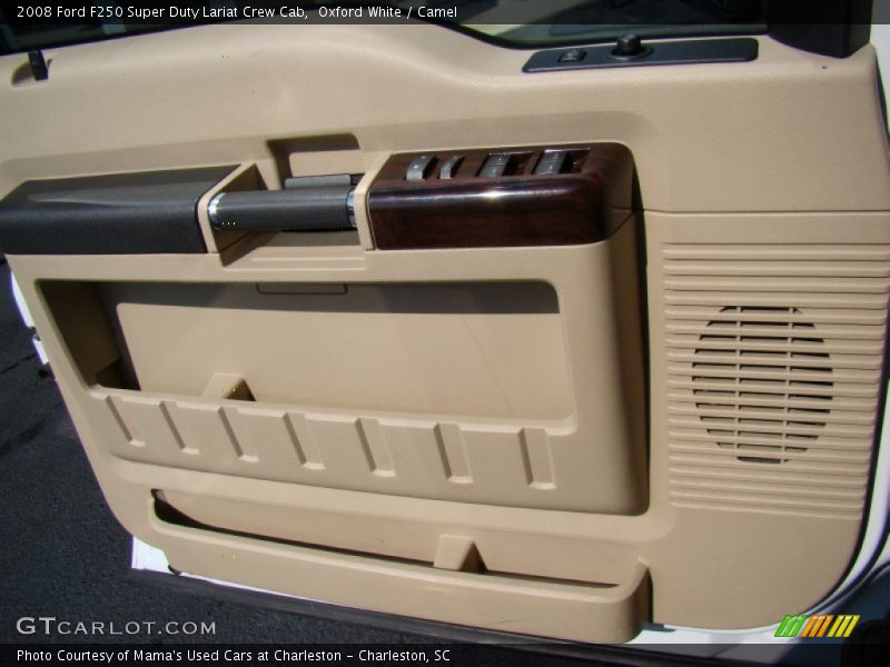 Oxford White / Camel 2008 Ford F250 Super Duty Lariat Crew Cab