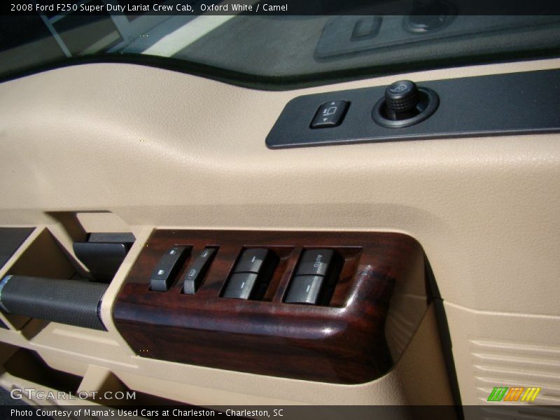 Oxford White / Camel 2008 Ford F250 Super Duty Lariat Crew Cab