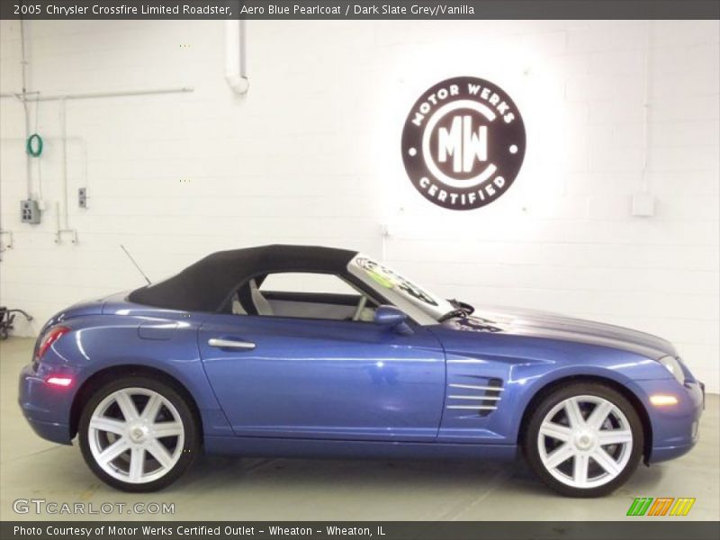 Aero Blue Pearlcoat / Dark Slate Grey/Vanilla 2005 Chrysler Crossfire Limited Roadster