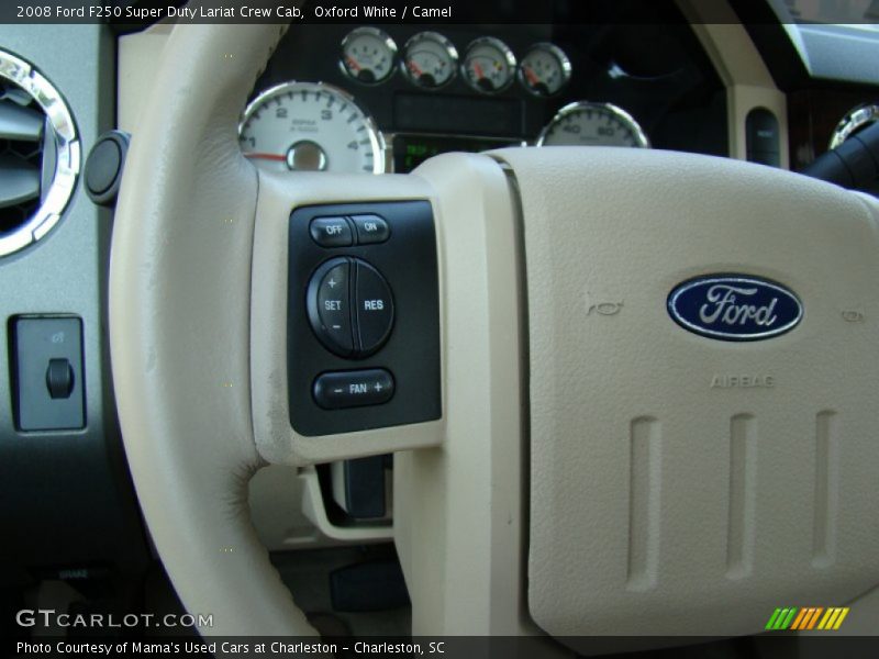Oxford White / Camel 2008 Ford F250 Super Duty Lariat Crew Cab