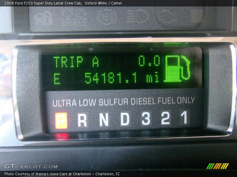Oxford White / Camel 2008 Ford F250 Super Duty Lariat Crew Cab