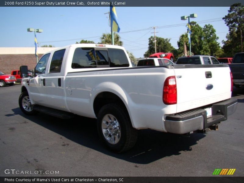 Oxford White / Camel 2008 Ford F250 Super Duty Lariat Crew Cab