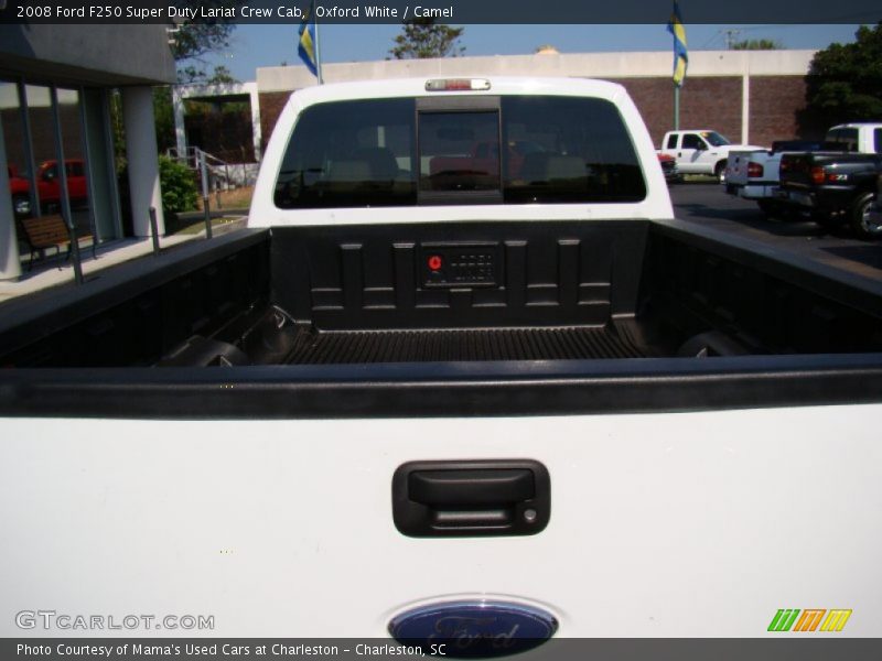 Oxford White / Camel 2008 Ford F250 Super Duty Lariat Crew Cab
