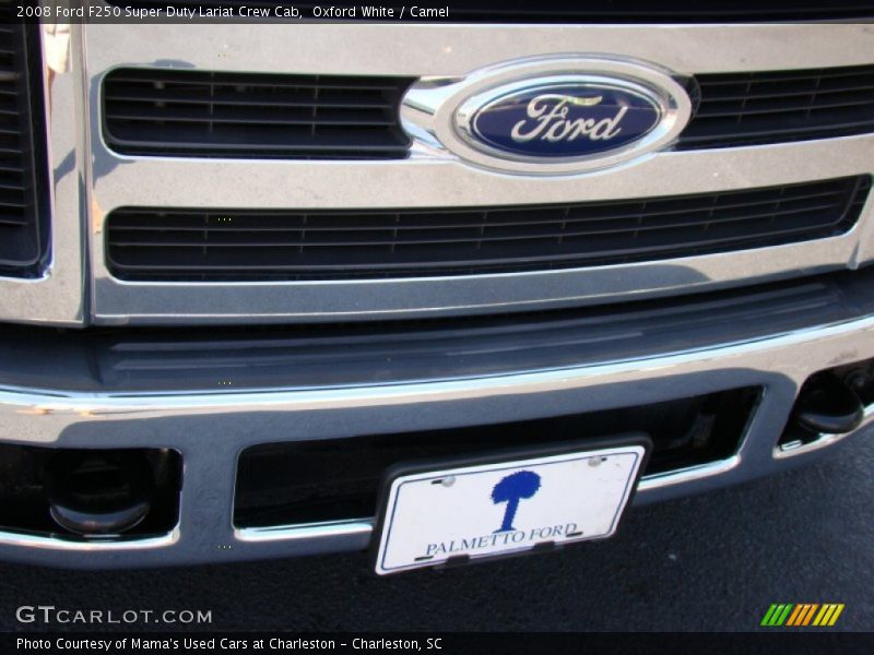 Oxford White / Camel 2008 Ford F250 Super Duty Lariat Crew Cab