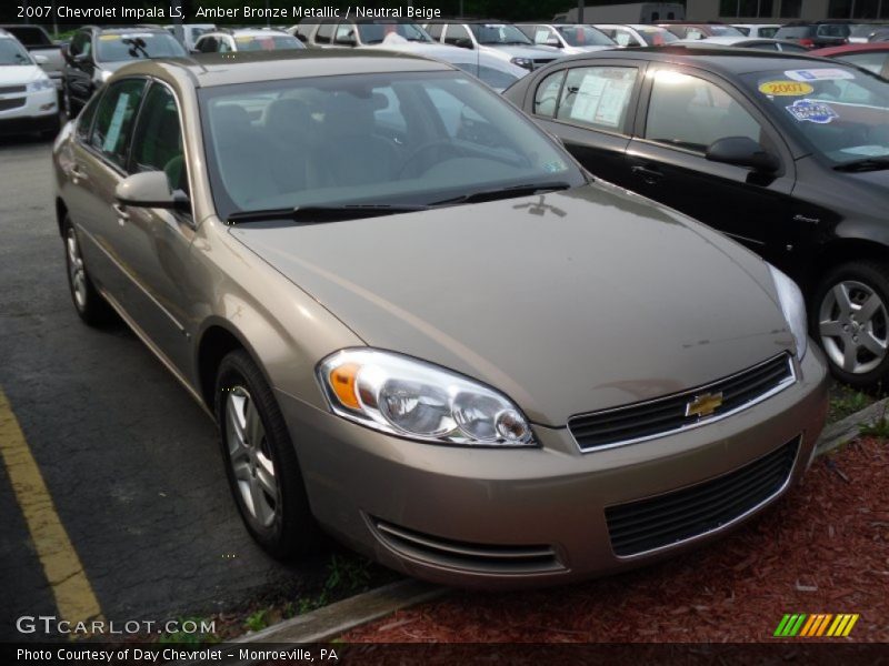 Amber Bronze Metallic / Neutral Beige 2007 Chevrolet Impala LS