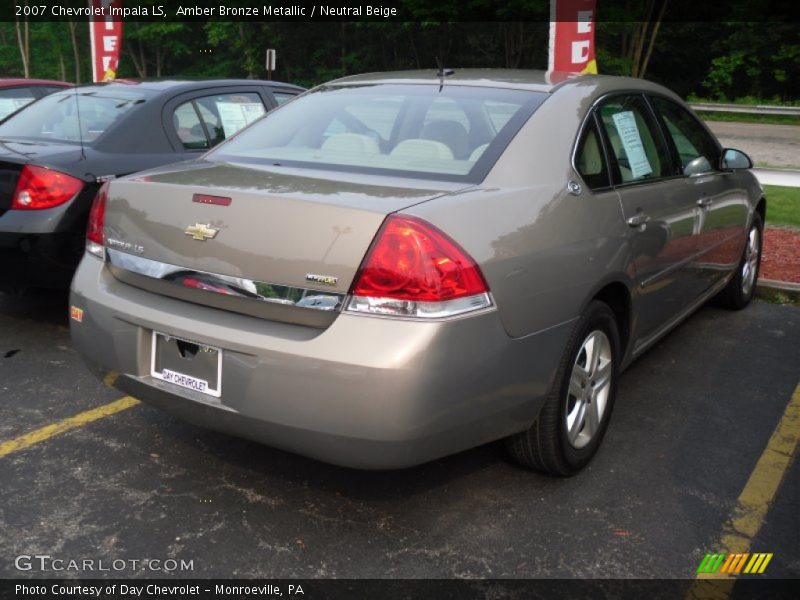 Amber Bronze Metallic / Neutral Beige 2007 Chevrolet Impala LS