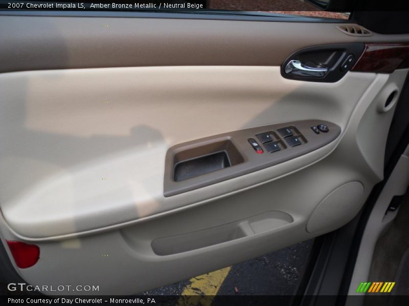 Amber Bronze Metallic / Neutral Beige 2007 Chevrolet Impala LS