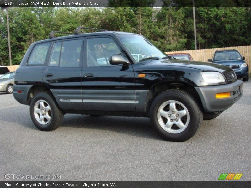 Dark Blue Metallic / Gray 1997 Toyota RAV4 4WD