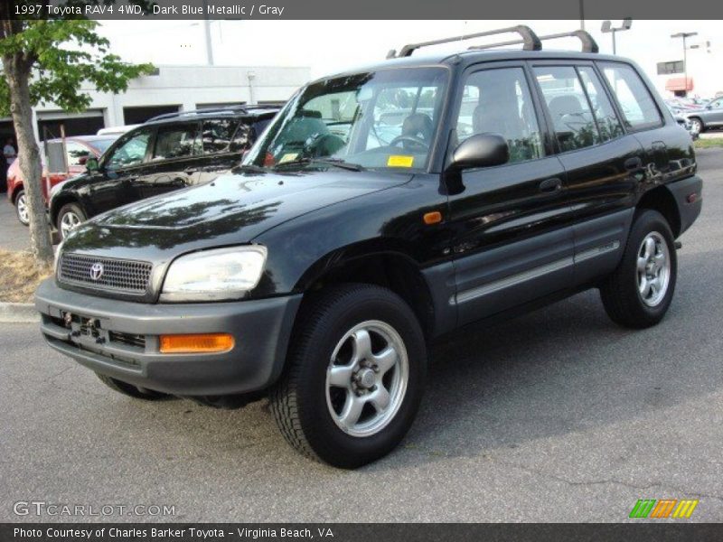 Dark Blue Metallic / Gray 1997 Toyota RAV4 4WD