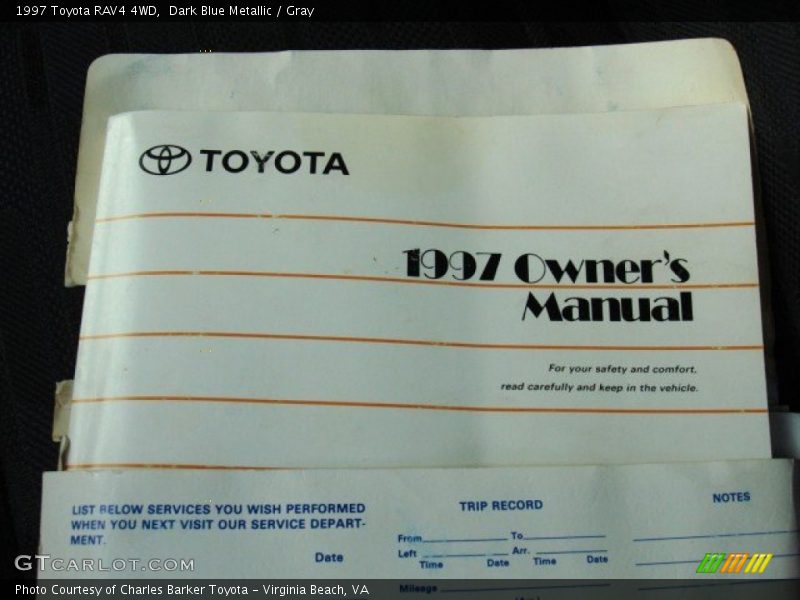 Dark Blue Metallic / Gray 1997 Toyota RAV4 4WD