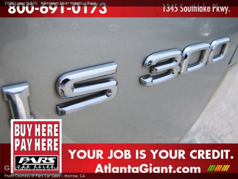 Millennium Silver Metallic / Black 2001 Lexus IS 300