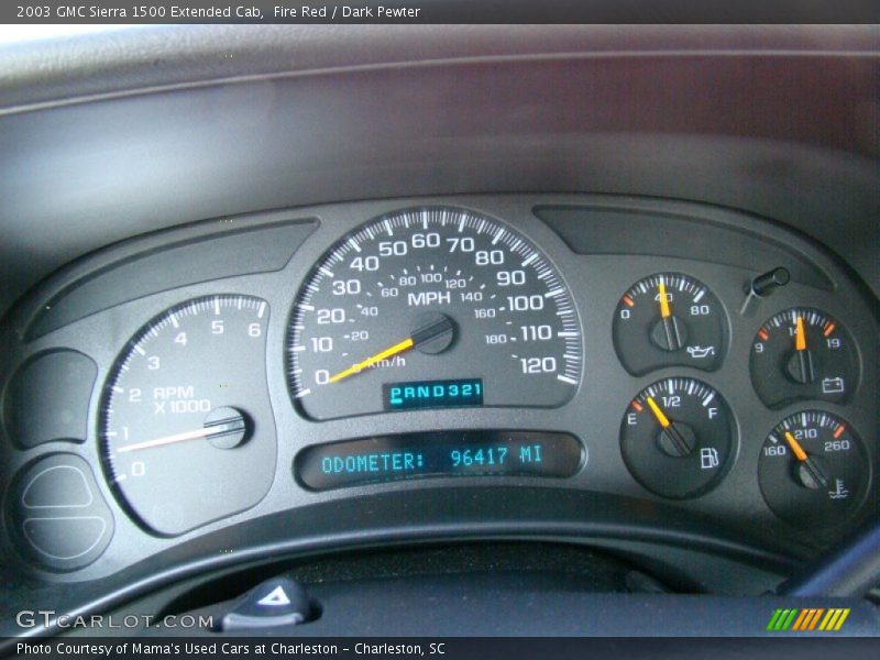 Fire Red / Dark Pewter 2003 GMC Sierra 1500 Extended Cab