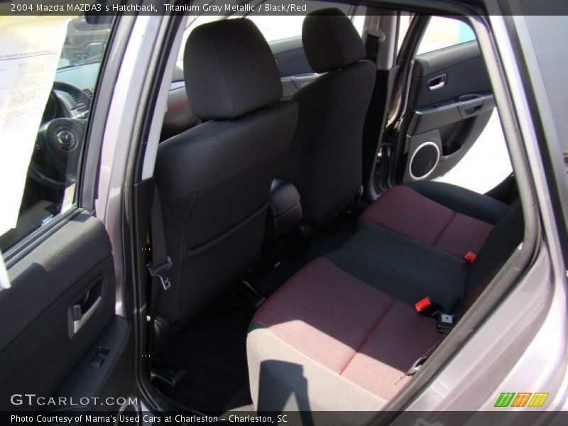 Titanium Gray Metallic / Black/Red 2004 Mazda MAZDA3 s Hatchback
