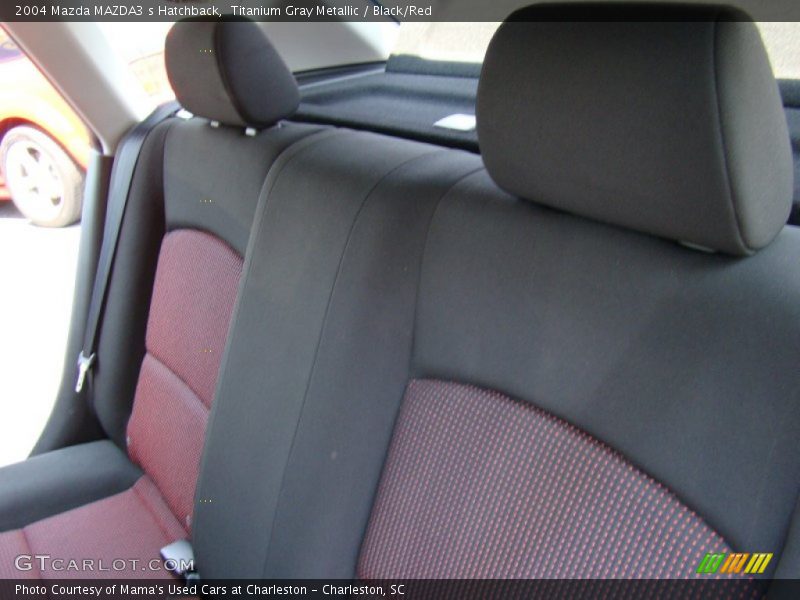 Titanium Gray Metallic / Black/Red 2004 Mazda MAZDA3 s Hatchback