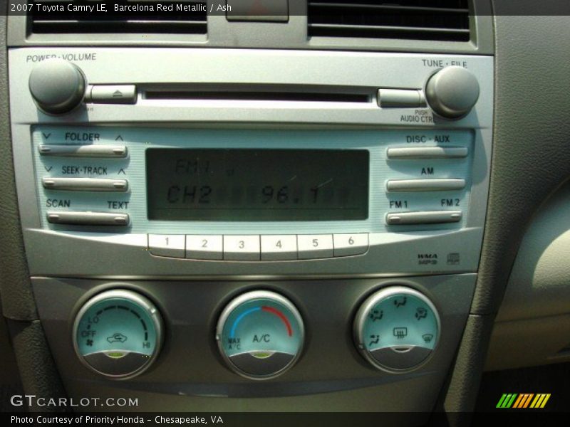 Barcelona Red Metallic / Ash 2007 Toyota Camry LE