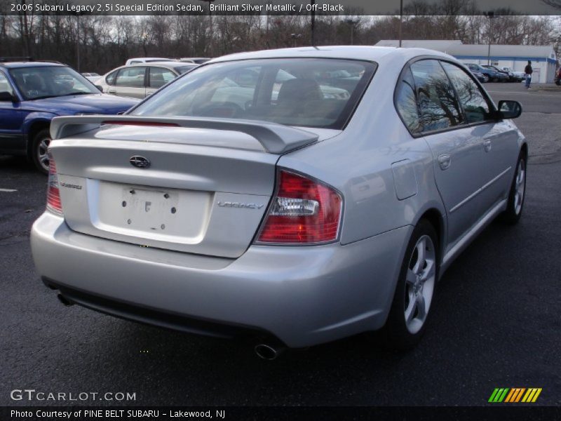 Brilliant Silver Metallic / Off-Black 2006 Subaru Legacy 2.5i Special Edition Sedan
