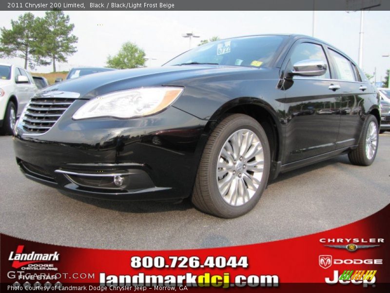 Black / Black/Light Frost Beige 2011 Chrysler 200 Limited