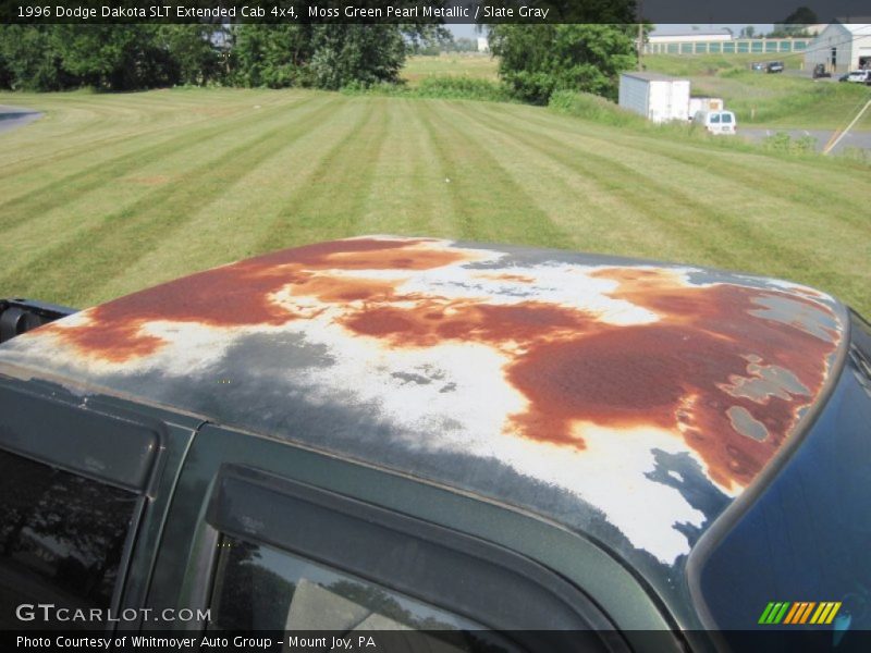 Moss Green Pearl Metallic / Slate Gray 1996 Dodge Dakota SLT Extended Cab 4x4