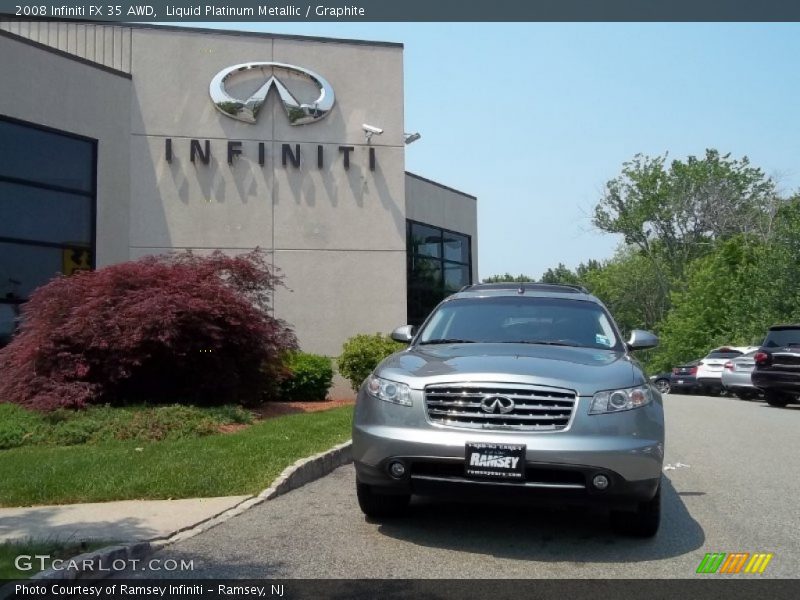 Liquid Platinum Metallic / Graphite 2008 Infiniti FX 35 AWD