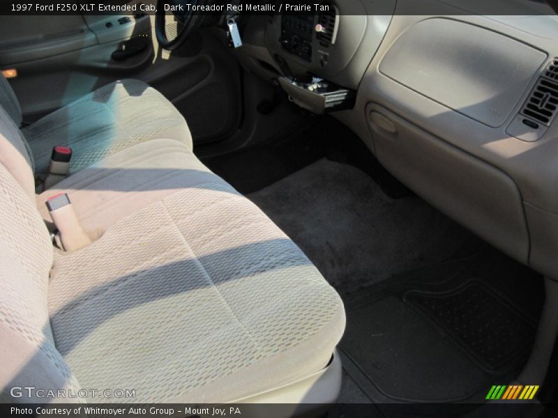 Dark Toreador Red Metallic / Prairie Tan 1997 Ford F250 XLT Extended Cab