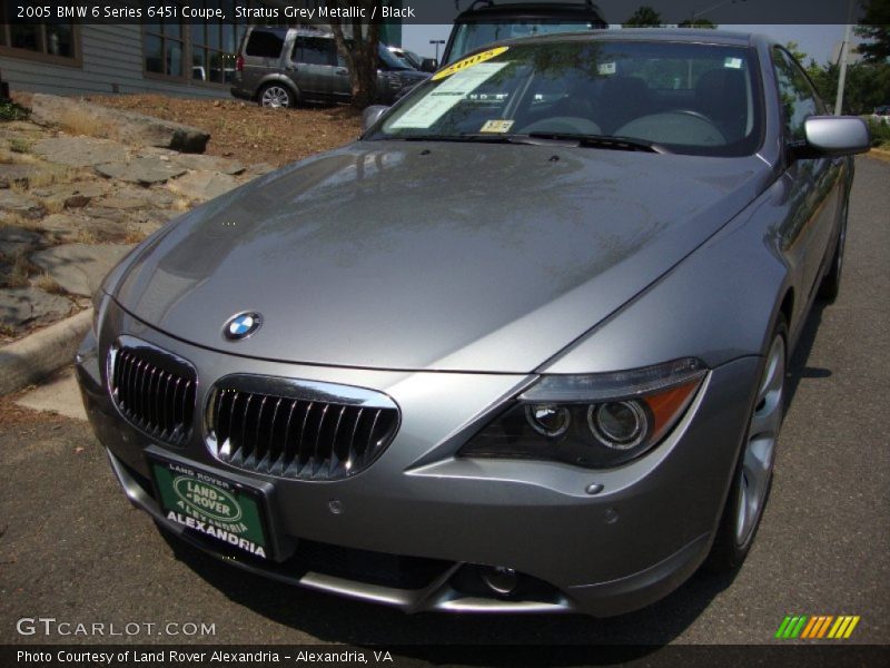 Stratus Grey Metallic / Black 2005 BMW 6 Series 645i Coupe