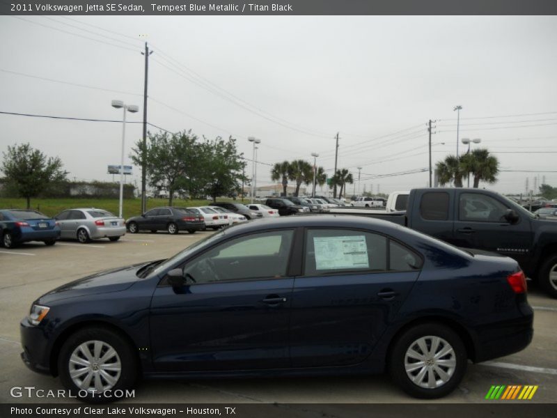 Tempest Blue Metallic / Titan Black 2011 Volkswagen Jetta SE Sedan