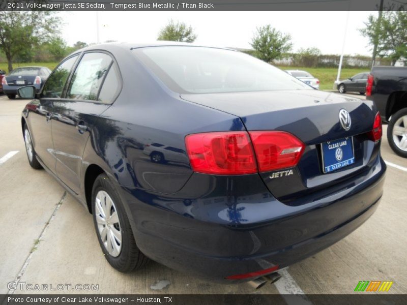 Tempest Blue Metallic / Titan Black 2011 Volkswagen Jetta SE Sedan