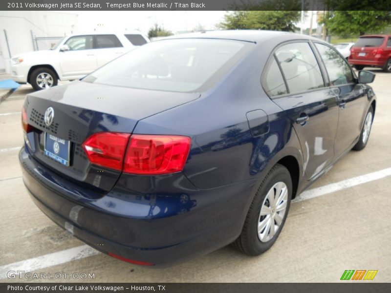 Tempest Blue Metallic / Titan Black 2011 Volkswagen Jetta SE Sedan